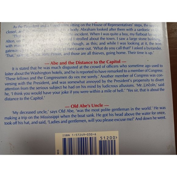 Old Abe's Jokes: Humorous Stories Told of and by Abraham Lincoln (Civil War Heri - Picture 4 of 8